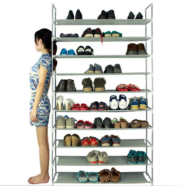 100cm Ultra Large Capacity 10 Layers Non-woven Fabrics & Steel Shoe Rack Gray BV789
100cm Ultra Large Capacity 10 Layers Non-woven Fabrics & Steel Shoe Rack Gray BV789