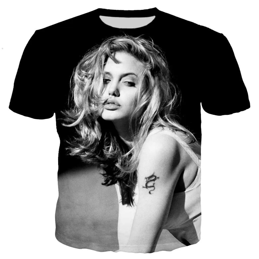 Angelina Jolie 3D Print T-shirt Men/women 2021 Summer New Fashion Casual Harajuku Style T-shirt Streetwear Plus Size Tee Tops
Angelina Jolie 3D Print T-shirt Men/women 2021 Summer New Fashion Casual Harajuku Style T-shirt Streetwear Plus Size Tee Tops