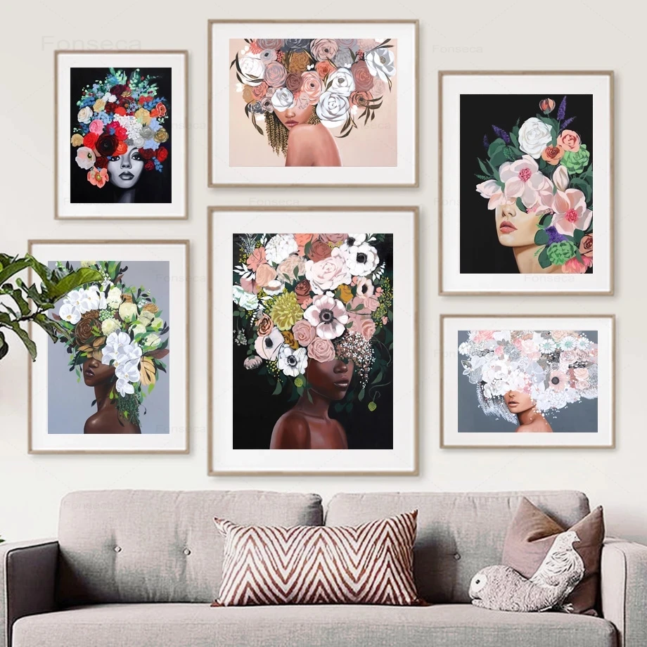 Wild Girl Flower Colorful Canvas Posters and Prints Tropical Portrait Woman Modern Wall Art Pictures for Living Room Decoration
Wild Girl Flower Colorful Canvas Posters and Prints Tropical Portrait Woman Modern Wall Art Pictures for Living Room Decoration
