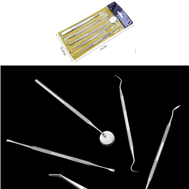5pc/set Dental Mirror Stainless Steel Dental Dentist Prepared Tool Set Probe Tooth Care Kit Instrument Tweezer Hoe Sickle Scaler
5pc/set Dental Mirror Stainless Steel Dental Dentist Prepared Tool Set Probe Tooth Care Kit Instrument Tweezer Hoe Sickle Scaler