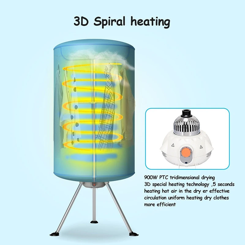Costway Portable Ventless Laundry Clothes Dryer Folding Drying Machine Heater Convenient to Use High Inner Temperature Safety
Costway Portable Ventless Laundry Clothes Dryer Folding Drying Machine Heater Convenient to Use High Inner Temperature Safety