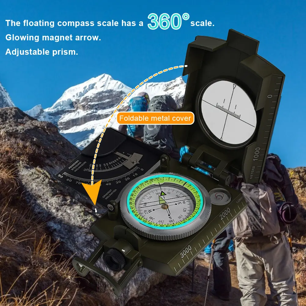 Outdoor Survival Military Compass Camping Hiking Water Compass Geological Compass Digital Compass Camping Navigation Equipment
Outdoor Survival Military Compass Camping Hiking Water Compass Geological Compass Digital Compass Camping Navigation Equipment