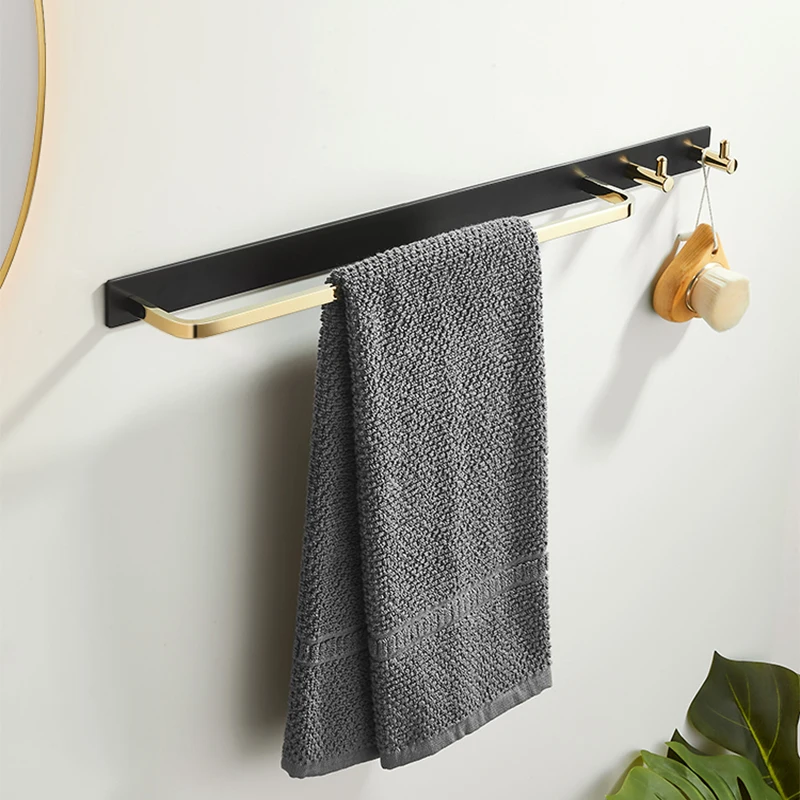Towel Holder Black Punch-free Bathroom All-copper Toilet Rack Space Saver Household Towel Holder Single Hook Towel Rack Shelf
Towel Holder Black Punch-free Bathroom All-copper Toilet Rack Space Saver Household Towel Holder Single Hook Towel Rack Shelf