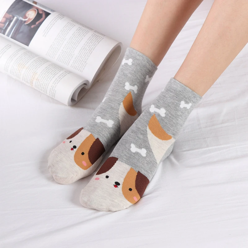 Cute Animal Cotton Socks for Women Female Lovely Cartoon Dog Socks Comfortable Autumn Winter Female Ladies Short Hosiery
Cute Animal Cotton Socks for Women Female Lovely Cartoon Dog Socks Comfortable Autumn Winter Female Ladies Short Hosiery