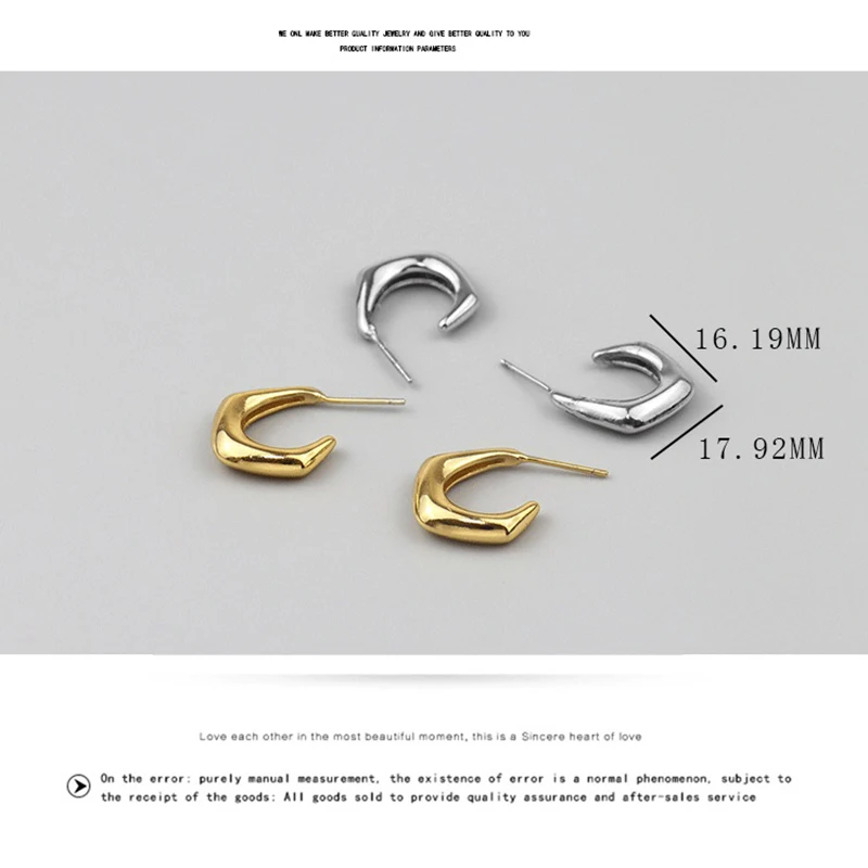 ZN Creative Geometric Earring Fashion Trendy Ear Accessories Jewelry Gifts Korean Style Simple Polygon Stud Earrings for Women