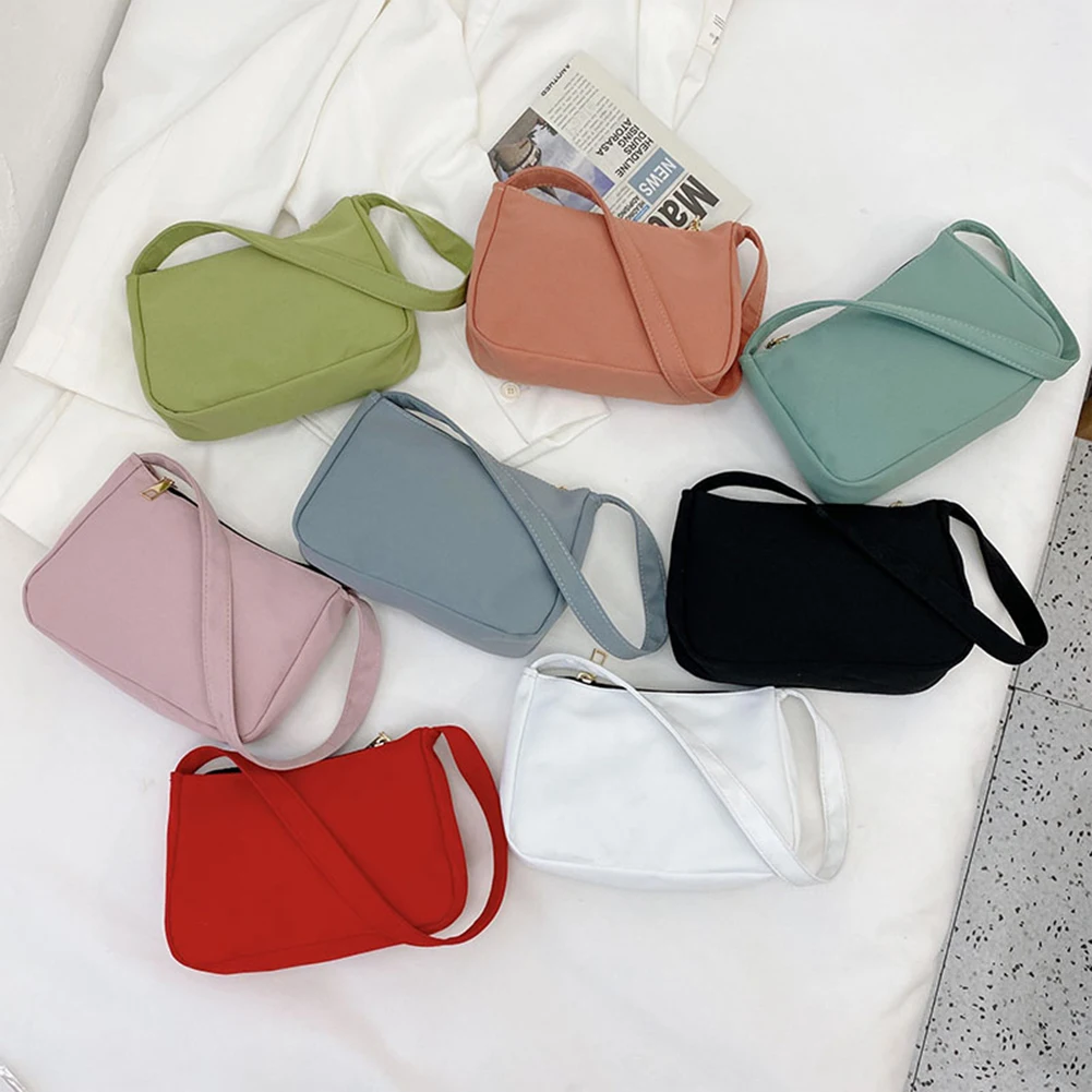 Fashion Exquisite Shopping Bag Solid Color Top-handle Clutch for Women Casual Nylon Shoulder Bag Underarm Totes
Fashion Exquisite Shopping Bag Solid Color Top-handle Clutch for Women Casual Nylon Shoulder Bag Underarm Totes