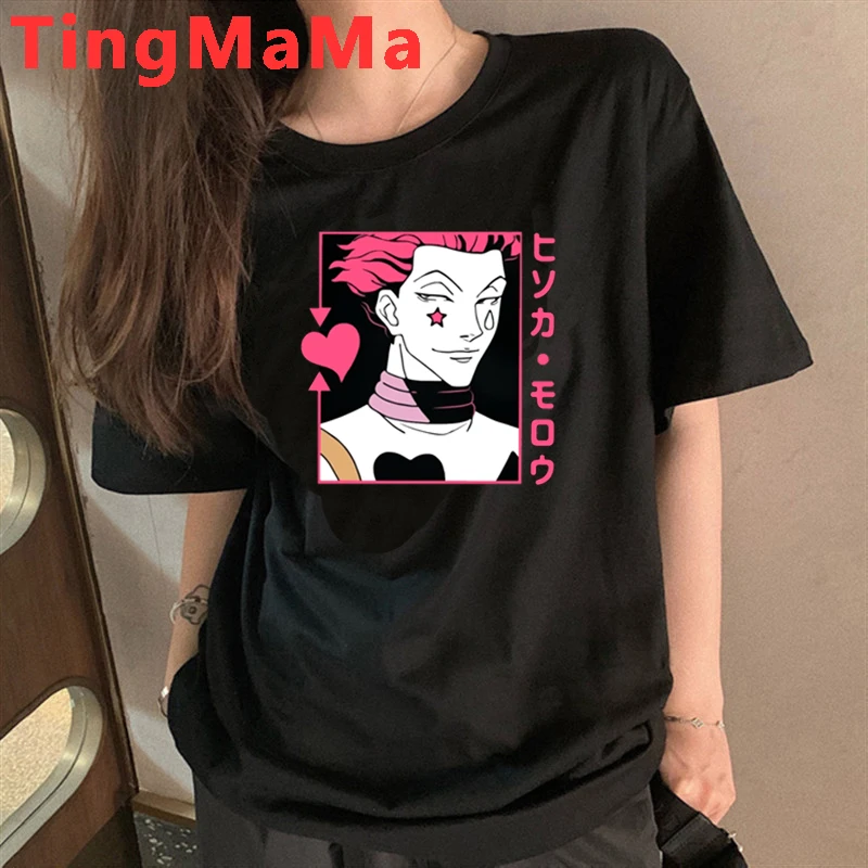 Новинка футболка Hunter X с японским аниме женские милые летние топы Мультяшные
