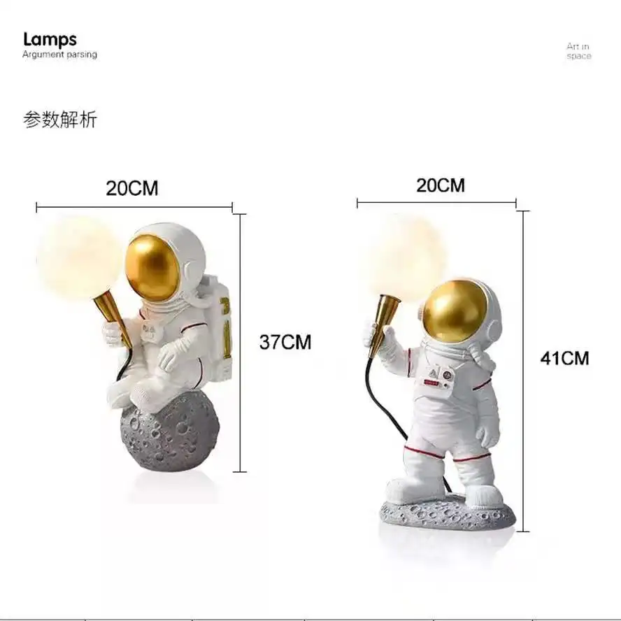Creative Resin Spaceman Children's Room Table lamp Bedroom Reading Lights Moon Astronaut Sunset Bedside Lamp Decorative Gift
Creative Resin Spaceman Children's Room Table lamp Bedroom Reading Lights Moon Astronaut Sunset Bedside Lamp Decorative Gift