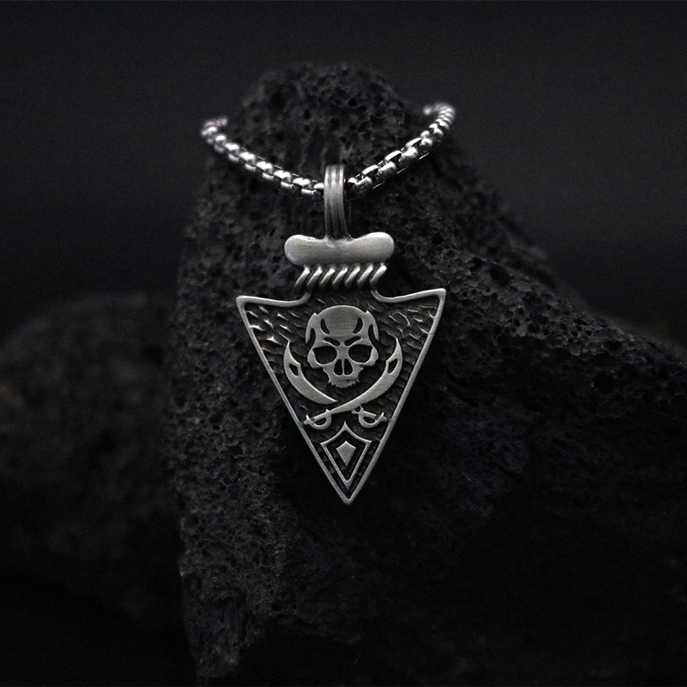 Viking Arrow Skull Pendant Men's Hip Hop Titanium Steel Necklace European and American Retro Style Men's Necklace
Viking Arrow Skull Pendant Men's Hip Hop Titanium Steel Necklace European and American Retro Style Men's Necklace