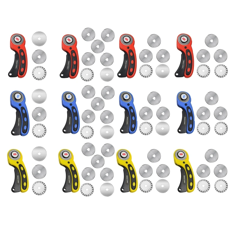 2021 New 45mm Rotary Cutter with Different Replacement Blades Rotary Cutter with Safety Lock Sewing Accessories and Supplies for
2021 New 45mm Rotary Cutter with Different Replacement Blades Rotary Cutter with Safety Lock Sewing Accessories and Supplies for