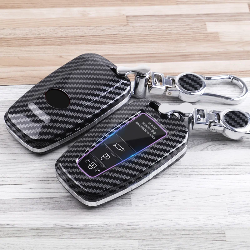 Carbon fiber ABS Car Remote Key Case Fob Cover For Toyota Camry Corolla C-HR CHR Prado RAV4 Prius 2018 2019 Keychain Accessory
Carbon fiber ABS Car Remote Key Case Fob Cover For Toyota Camry Corolla C-HR CHR Prado RAV4 Prius 2018 2019 Keychain Accessory