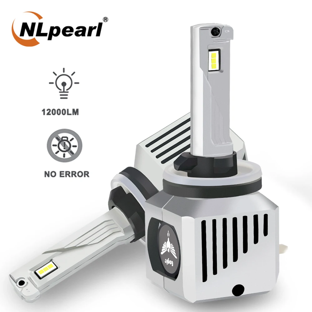 

NLpearl 2X Car Headlight Bulbs H27 881 Led H7 H4 12000LM 50W 6500K CSP H1 H3 H11 H9 H8 HB3 9005 HB4 9006 9012 Auto HeadLamp 12V