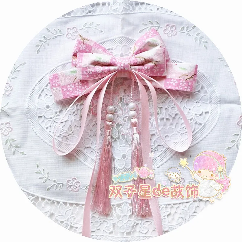 Lolita Girl Side Clip Hair Clips Harajuku Chinese style sakura rabbit Gold Stamping cloth Bow Bowknot Japanese style Soft Sister
Lolita Girl Side Clip Hair Clips Harajuku Chinese style sakura rabbit Gold Stamping cloth Bow Bowknot Japanese style Soft Sister