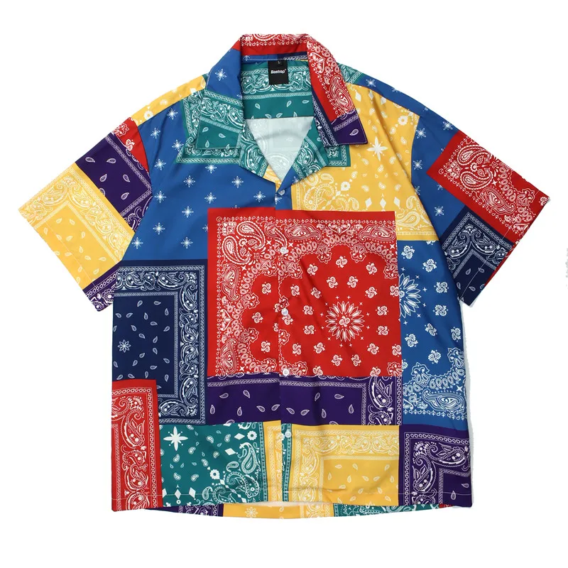Harajuku Oversize Color Block Cashew Print Shirts Blouse Men Short Sleeve shirts 2021Summer Hawaiian Holiday Beach Unisex HipHop
Harajuku Oversize Color Block Cashew Print Shirts Blouse Men Short Sleeve shirts 2021Summer Hawaiian Holiday Beach Unisex HipHop