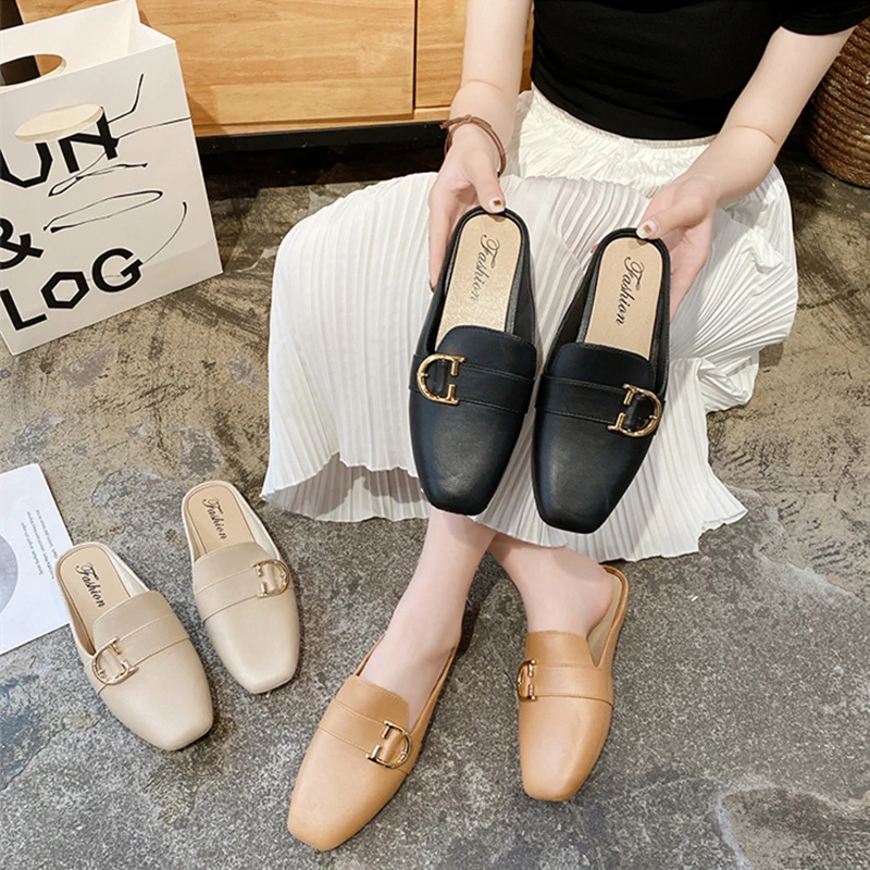 COZOK Women's Flat Shoes Luxury Mules Half Slippers Outdoor Slip-on Summer Autumn Low Heel Shallow Casual Female Single Shoes
COZOK Women's Flat Shoes Luxury Mules Half Slippers Outdoor Slip-on Summer Autumn Low Heel Shallow Casual Female Single Shoes
