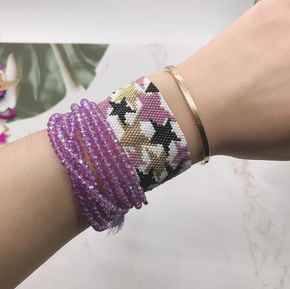 BLUESTAR MIYUKI Bracelet Fashion Purple Star Bracelet For Women Crystal Bead Pulseras Mujer Moda Handmade Tassel
BLUESTAR MIYUKI Bracelet Fashion Purple Star Bracelet For Women Crystal Bead Pulseras Mujer Moda Handmade Tassel