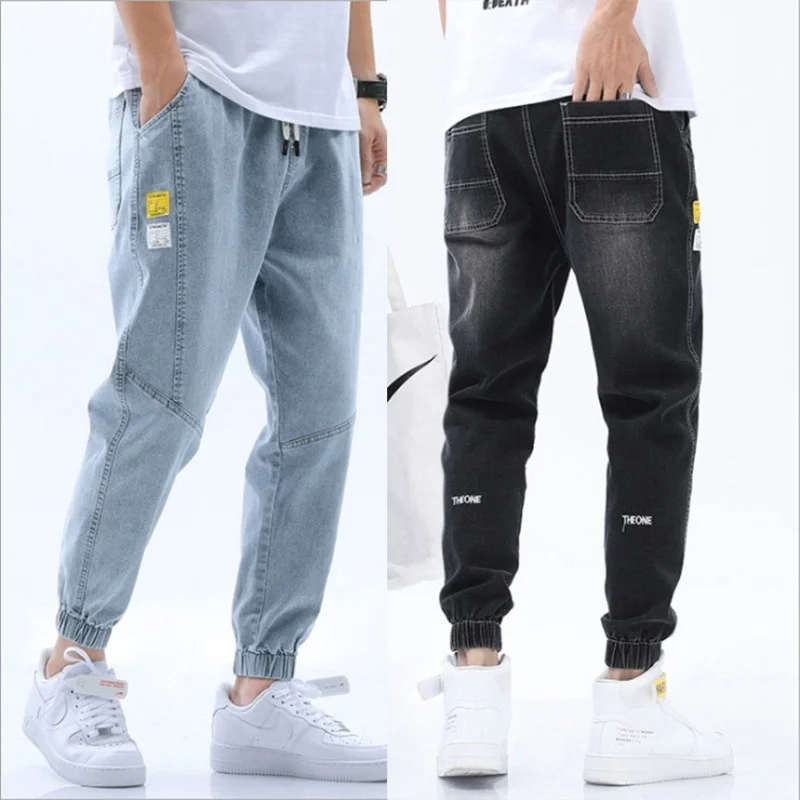 Мужские летние джинсы ICCLEK, Молодежные свободные облегающие укороченные брюки-шаровары, осенние тонкие брюки, мужские джинсы, уличная одежд... 
Мужские летние джинсы ICCLEK, Молодежные свободные облегающие укороченные брюки-шаровары, осенние тонкие брюки, мужские джинсы, уличная одежд...