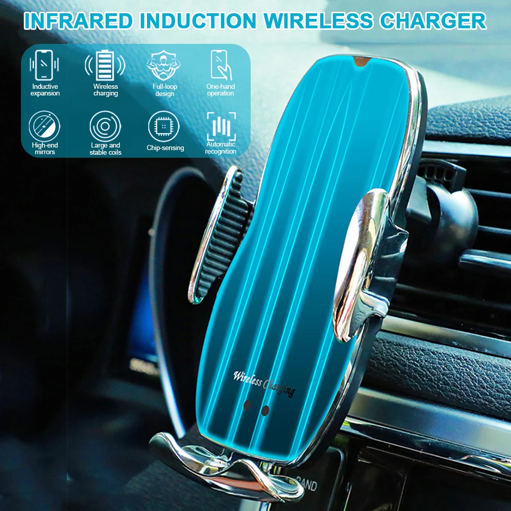 QI Wireless Charger Phone Bracket for Car Ai Vent Adjustable Phone Holder for Phone 4" to 6.9"
QI Wireless Charger Phone Bracket for Car Ai Vent Adjustable Phone Holder for Phone 4" to 6.9"