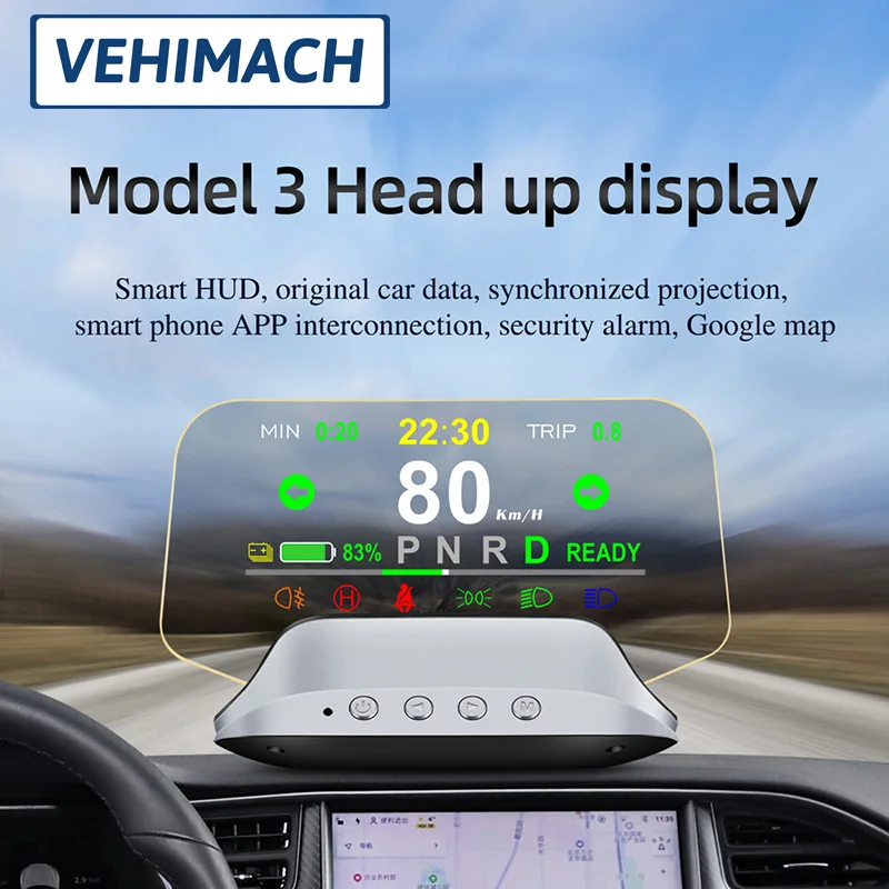 Автомобильный навигатор головой вверх Дисплей для Тесла 3/Y OBD2 HUD Спидометр Напряжение Мощность тормозной Предупреждение светильник сигнал...
Автомобильный навигатор головой вверх Дисплей для Тесла 3/Y OBD2 HUD Спидометр Напряжение Мощность тормозной Предупреждение светильник сигнал...