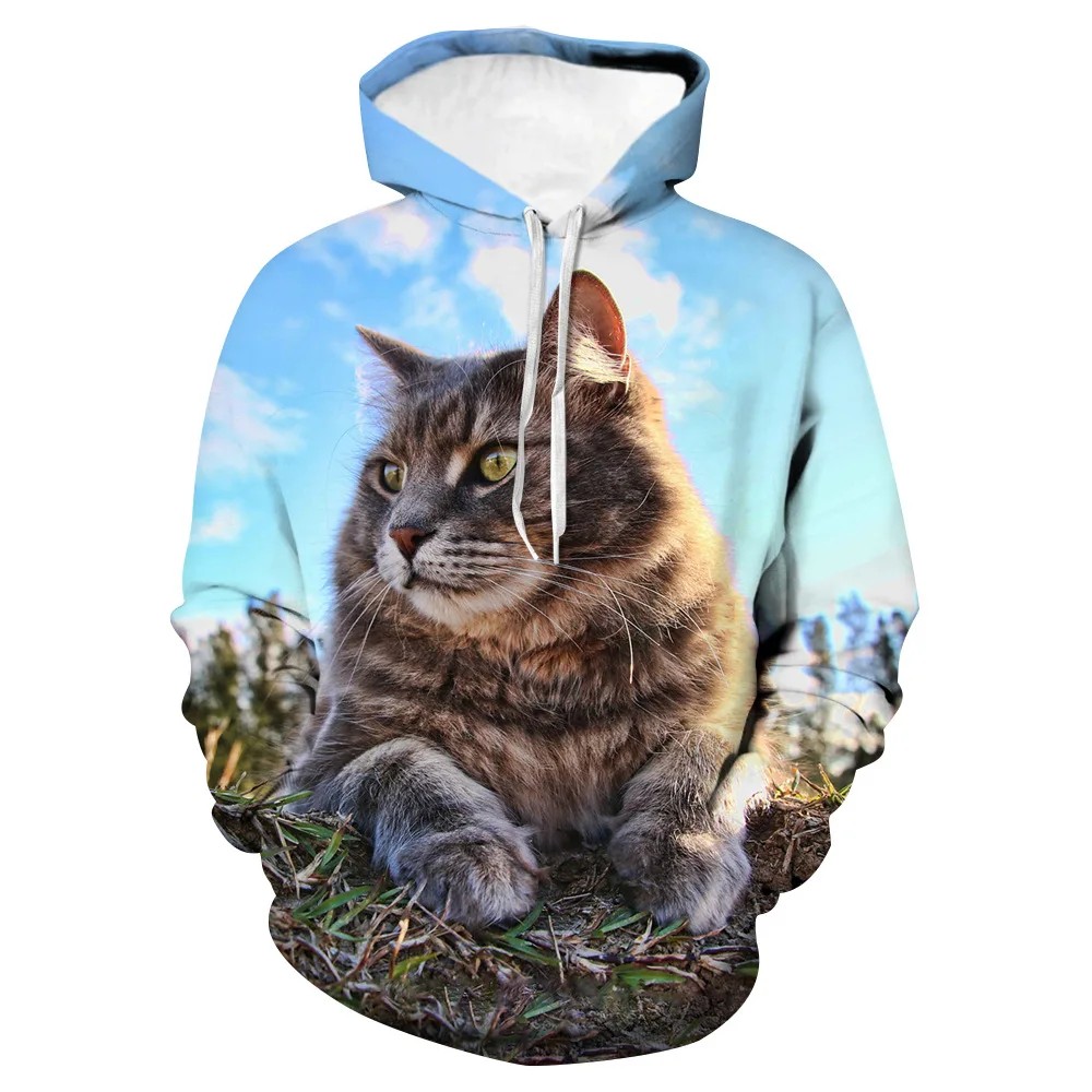 Moletom manga longa para homens e mulheres, casaco com estampa de gato divertido para primavera e outono
Moletom manga longa para homens e mulheres, casaco com estampa de gato divertido para primavera e outono