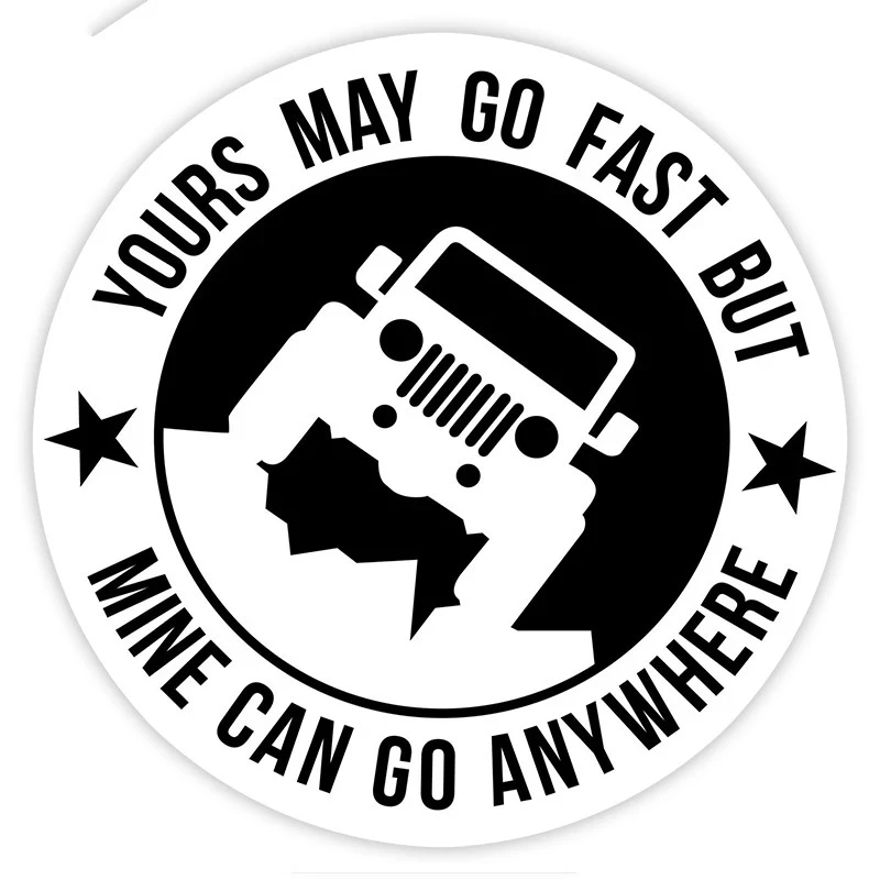 15cm*15cm Motorcycle Sticker "Yours May Go Fast, But Mine Can Go Anywhere" Decorative Accessories Creative
15cm*15cm Motorcycle Sticker "Yours May Go Fast, But Mine Can Go Anywhere" Decorative Accessories Creative