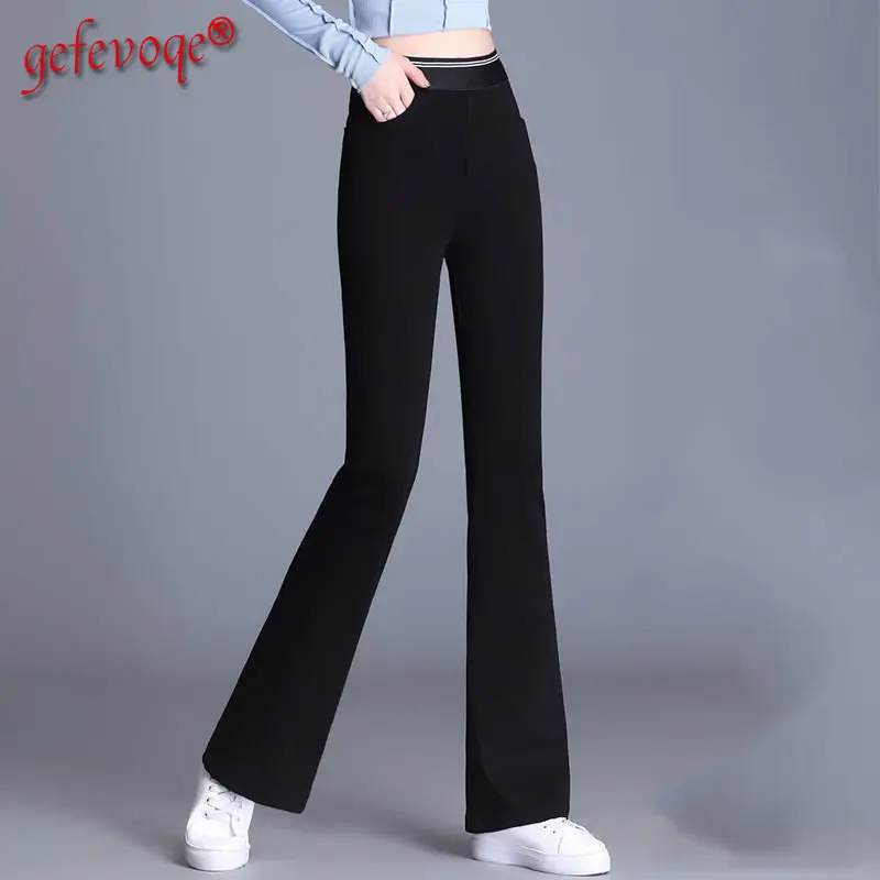 2022 New Spring Summer Elegant Women's Black High Waist Trousers Office Ladies Slim Stretch Flare Pants 2XL Casual Sweatpants
2022 New Spring Summer Elegant Women's Black High Waist Trousers Office Ladies Slim Stretch Flare Pants 2XL Casual Sweatpants