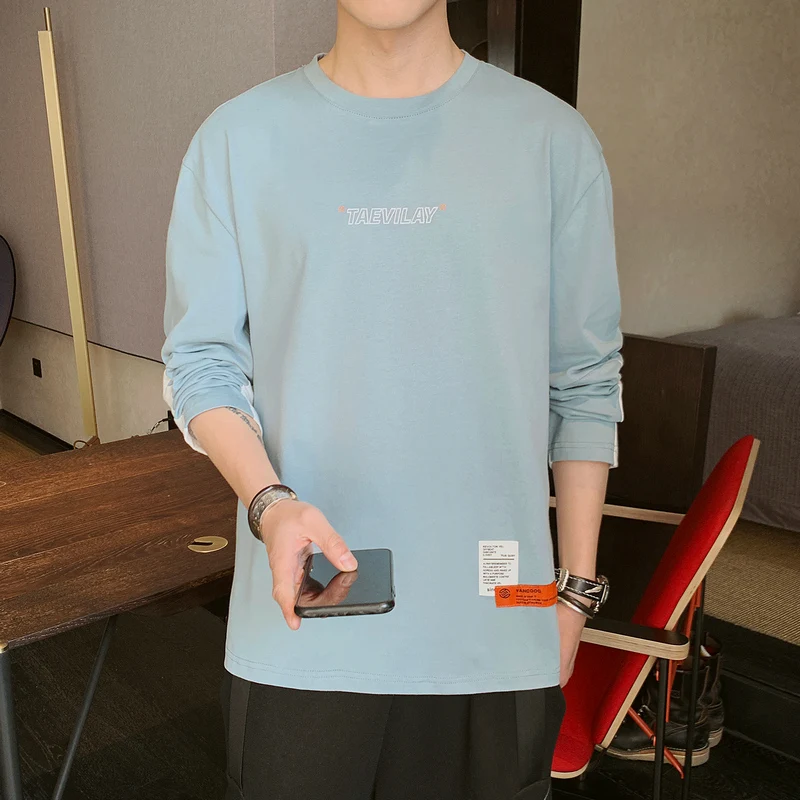 2020 New Spring Cotton Men T-Shirt Men Clothing Undershirt Long Sleeve Letter Printing Men Tee Blouse Casual O-neck Shirt
2020 New Spring Cotton Men T-Shirt Men Clothing Undershirt Long Sleeve Letter Printing Men Tee Blouse Casual O-neck Shirt