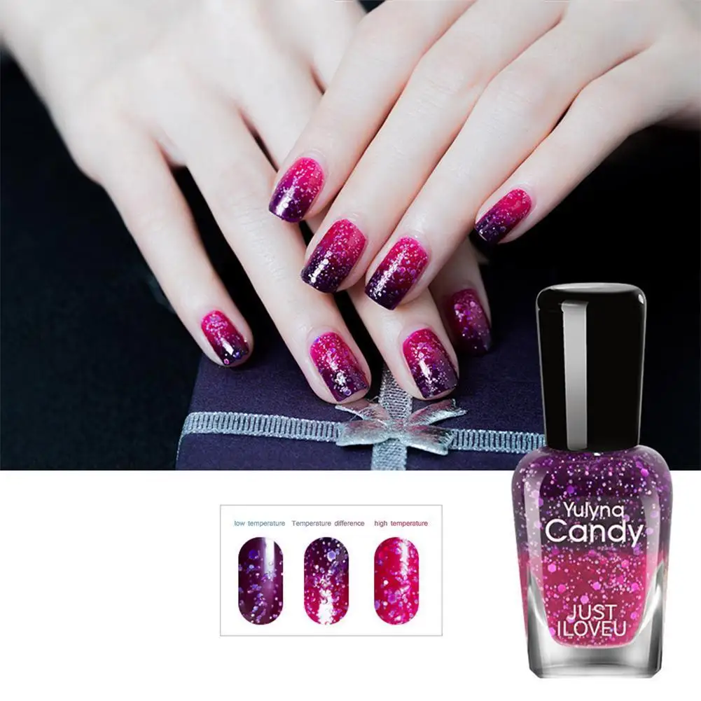 Thermal Nail Polish Shiny Sequins Effect Color Change Gel Varnishes UV Polish Thermal Shimmer Soak Off Gel Varnish DIY Design
Thermal Nail Polish Shiny Sequins Effect Color Change Gel Varnishes UV Polish Thermal Shimmer Soak Off Gel Varnish DIY Design