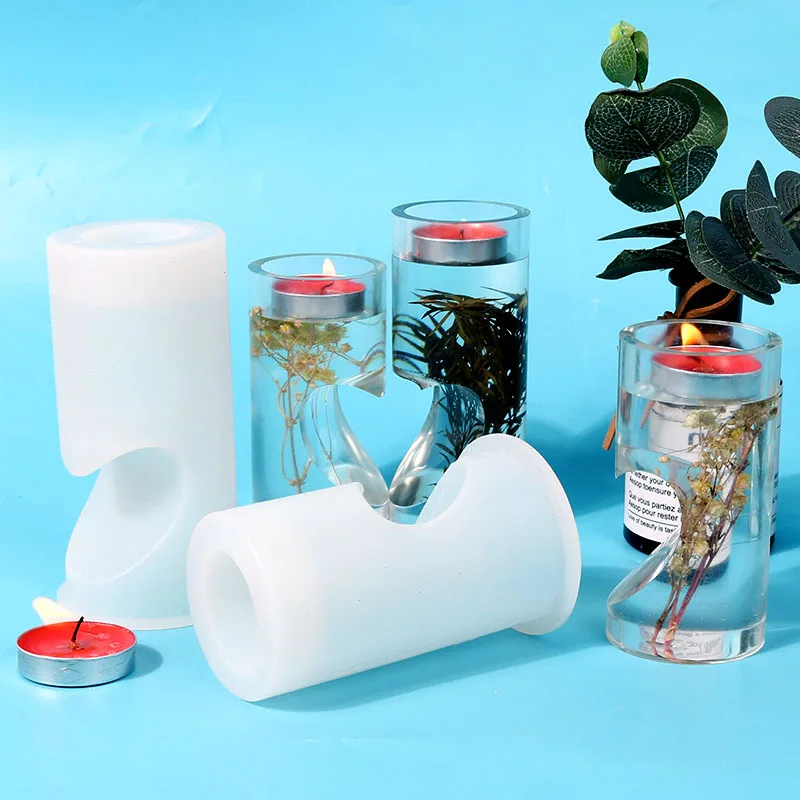 DIY Crystal Epoxy Resin Mold Valentine's Day Cylindrical Love Candle Holder Silicone Mold
DIY Crystal Epoxy Resin Mold Valentine's Day Cylindrical Love Candle Holder Silicone Mold