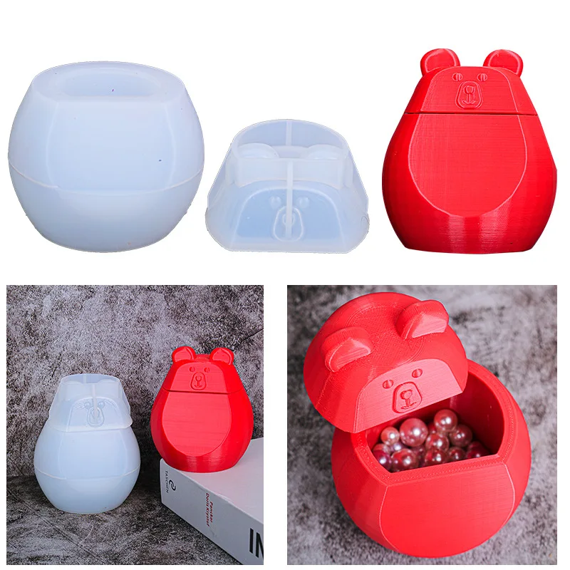 DIY Epoxy Mold Resin Bear Storage Box Silicone Mold Candle Handmade Soap Creative Handmade Jewelry
DIY Epoxy Mold Resin Bear Storage Box Silicone Mold Candle Handmade Soap Creative Handmade Jewelry