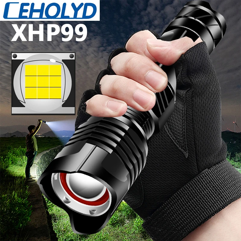 XHP99 9 ядерный Мощный тактический светодиодный фонарик высокого качества XHP70.2