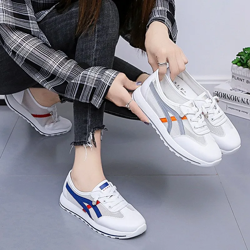 Women Leisure Shoes Luxury Brand Sneakers Breathable Flats Outdoor Fashion Trainers White Casual Shoes Summer Lady Krasovki
Women Leisure Shoes Luxury Brand Sneakers Breathable Flats Outdoor Fashion Trainers White Casual Shoes Summer Lady Krasovki