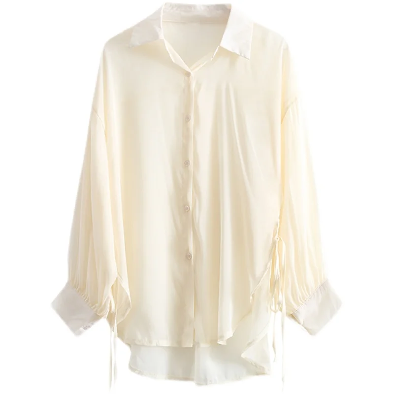 Uulutonica Summer Notched Full Asymmetrical Elegant Fashion Solid Women Thin Sun Protection Casual Shirt
Uulutonica Summer Notched Full Asymmetrical Elegant Fashion Solid Women Thin Sun Protection Casual Shirt