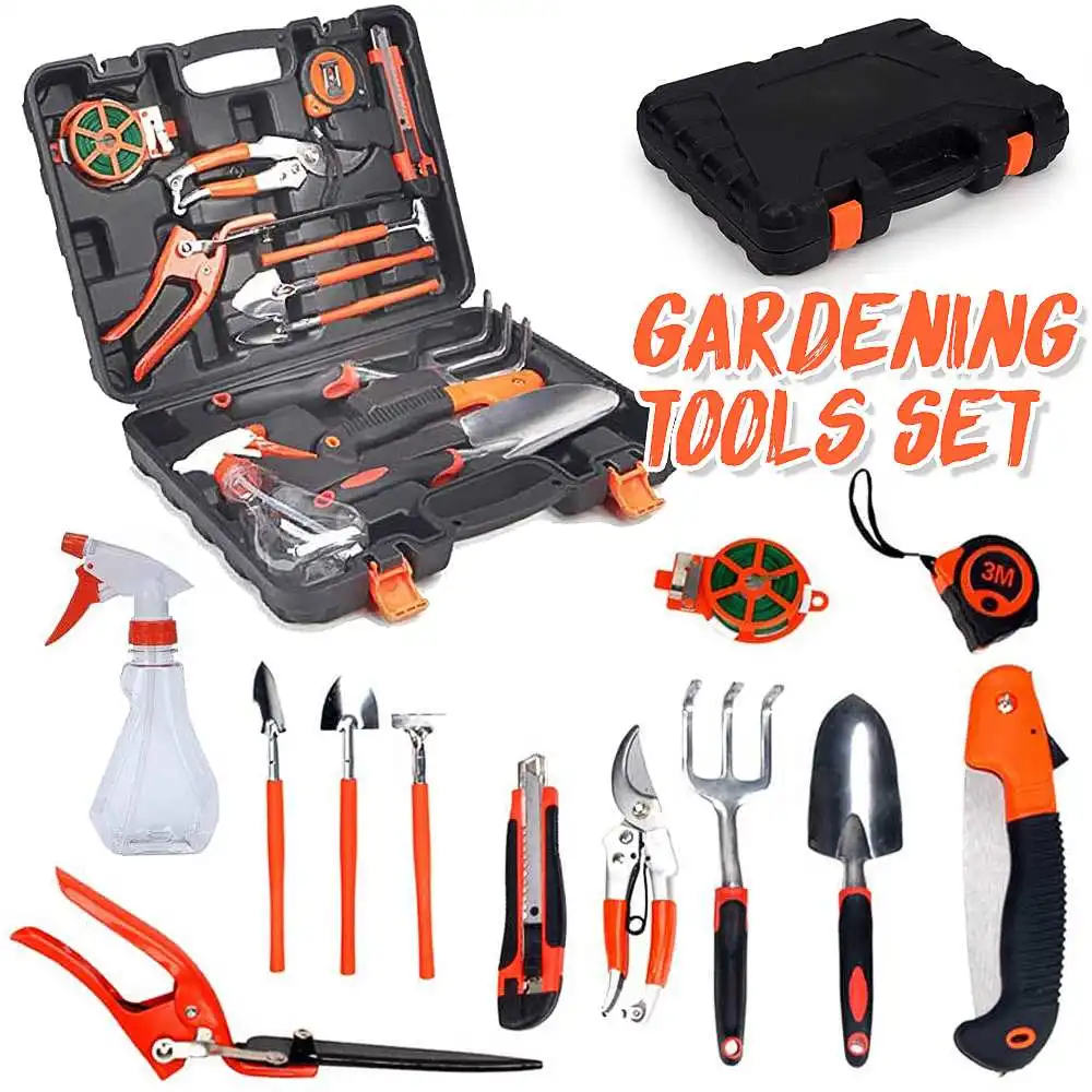 12PCS/Box Protable Garden Tools Kit Storage Case Gardening Tools Set Saw Pruner Rake Sprayer Shovel Grass Garden Hand Tool Set
12PCS/Box Protable Garden Tools Kit Storage Case Gardening Tools Set Saw Pruner Rake Sprayer Shovel Grass Garden Hand Tool Set