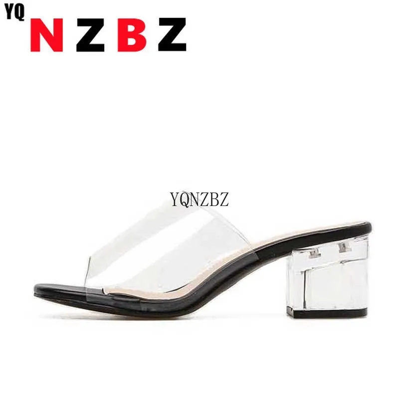 YQNZBZ 2021 PVC Jelly Crystal Slippers Open Toed High Heels Women Transparent Heel Slippers Sandals Square heel zapatos
YQNZBZ 2021 PVC Jelly Crystal Slippers Open Toed High Heels Women Transparent Heel Slippers Sandals Square heel zapatos
