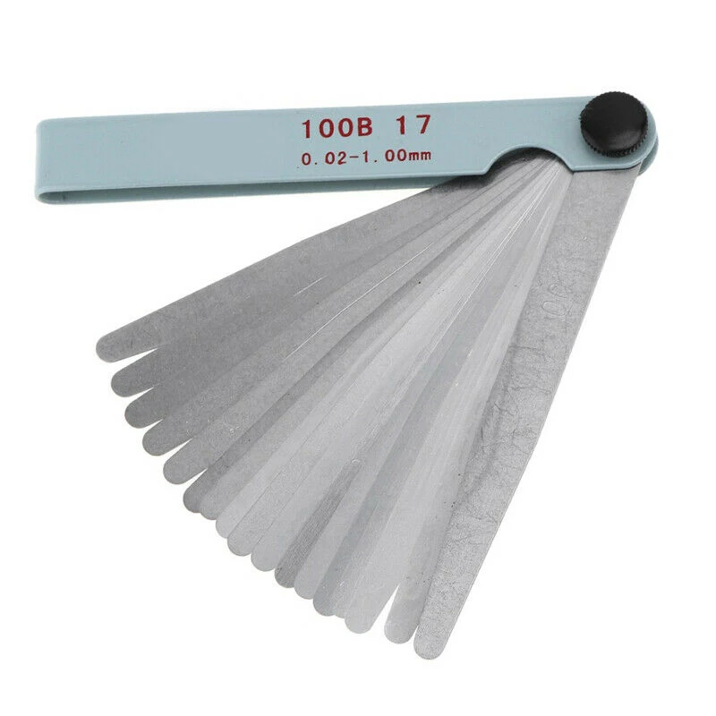 Car Motorcycle Spark Plug Gap Measuring Tool Valve Feeler Gauge Silver 17 Blade 100mm Automotive Accessories Tire repair Tools
Car Motorcycle Spark Plug Gap Measuring Tool Valve Feeler Gauge Silver 17 Blade 100mm Automotive Accessories Tire repair Tools
