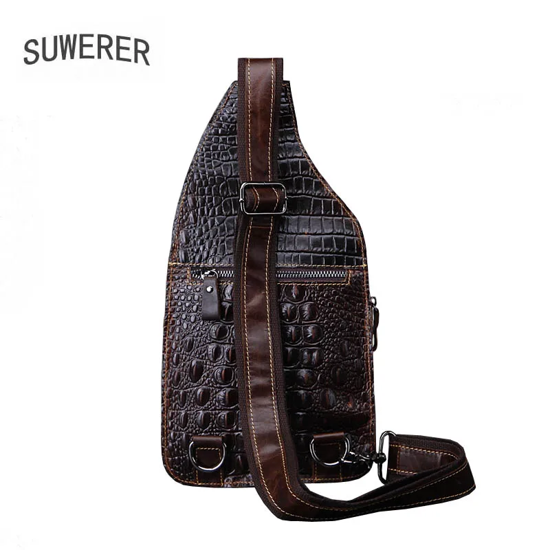 SUWERER Genuine Leather chest bag crocodile head crocodile pattern cowhide men's chest bag sports outdoor leisure men's bag
SUWERER Genuine Leather chest bag crocodile head crocodile pattern cowhide men's chest bag sports outdoor leisure men's bag