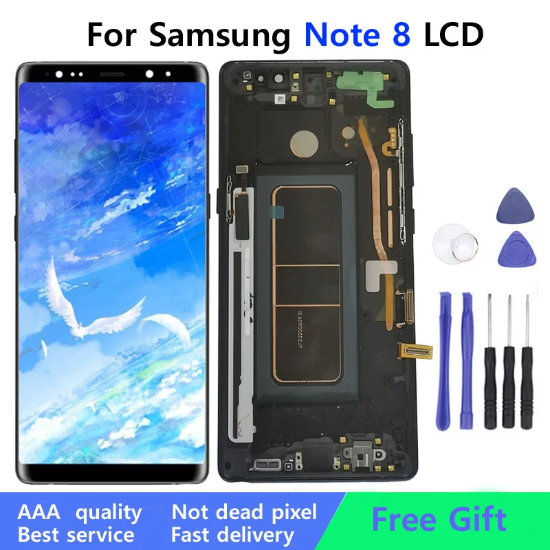 6 3 "Оригинальный SUPER AMOLED ЖК дисплей Дисплей для SAMSUNG Galaxy NOTE 8 N9500 N9500F Сенсорный