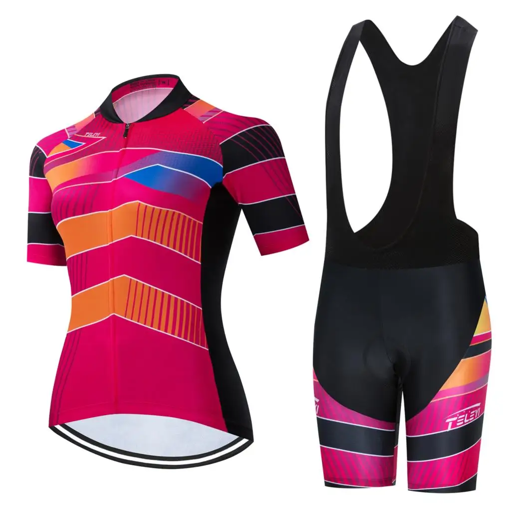 TELEYI Women Cycling Jerseys Sets MTB Bike Cycling Clothing Breathable Mountian Bicycle Clothes Summer Bike uniform Wear 
TELEYI Women Cycling Jerseys Sets MTB Bike Cycling Clothing Breathable Mountian Bicycle Clothes Summer Bike uniform Wear