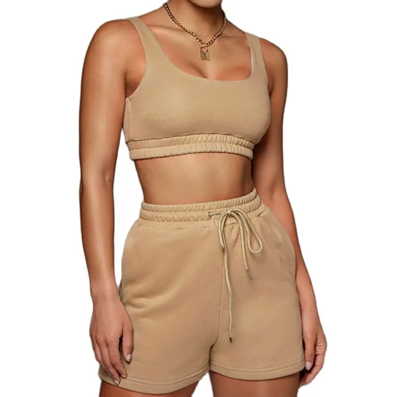 Pocket Sportswear Yoga Two Piece Sets Women 2021 Crop Top And Drawstring Shorts Matching Set Summer Athleisure Outfits
Pocket Sportswear Yoga Two Piece Sets Women 2021 Crop Top And Drawstring Shorts Matching Set Summer Athleisure Outfits