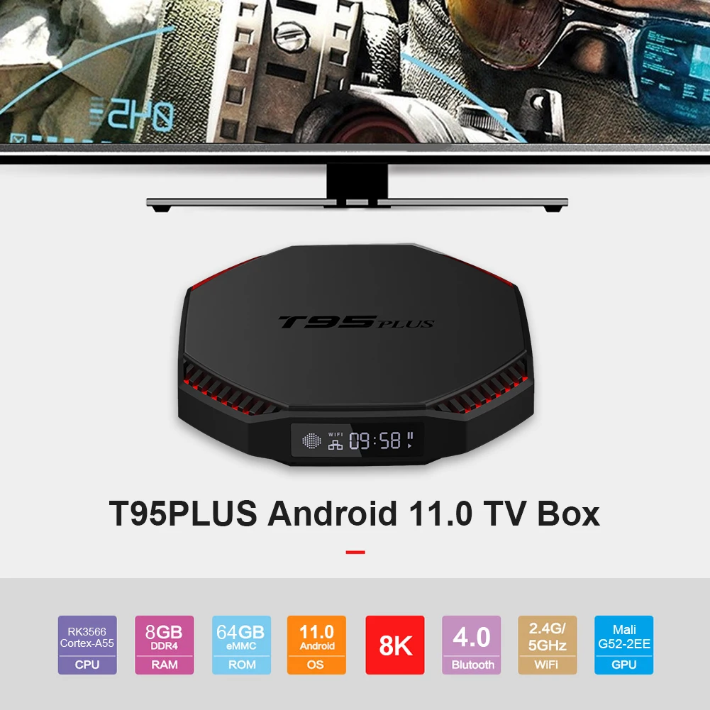 T95 Plus Android 11 TV Set Top Box Quad Core RAM ROM WiFi Bluetooth-compatible STB Ultra HD Google TV Media Player Set Top Box
T95 Plus Android 11 TV Set Top Box Quad Core RAM ROM WiFi Bluetooth-compatible STB Ultra HD Google TV Media Player Set Top Box