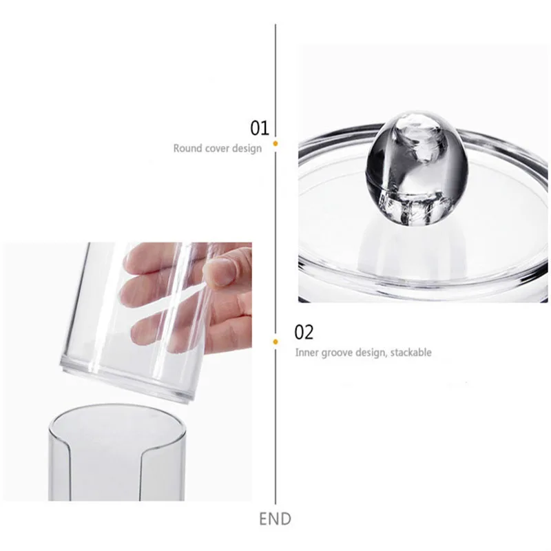 Acrylic Round Qtip Container Cosmetic Makeup Cotton Multifunctional Pad Organizer Jewelry Storage Box Holder and Candy Jars
Acrylic Round Qtip Container Cosmetic Makeup Cotton Multifunctional Pad Organizer Jewelry Storage Box Holder and Candy Jars