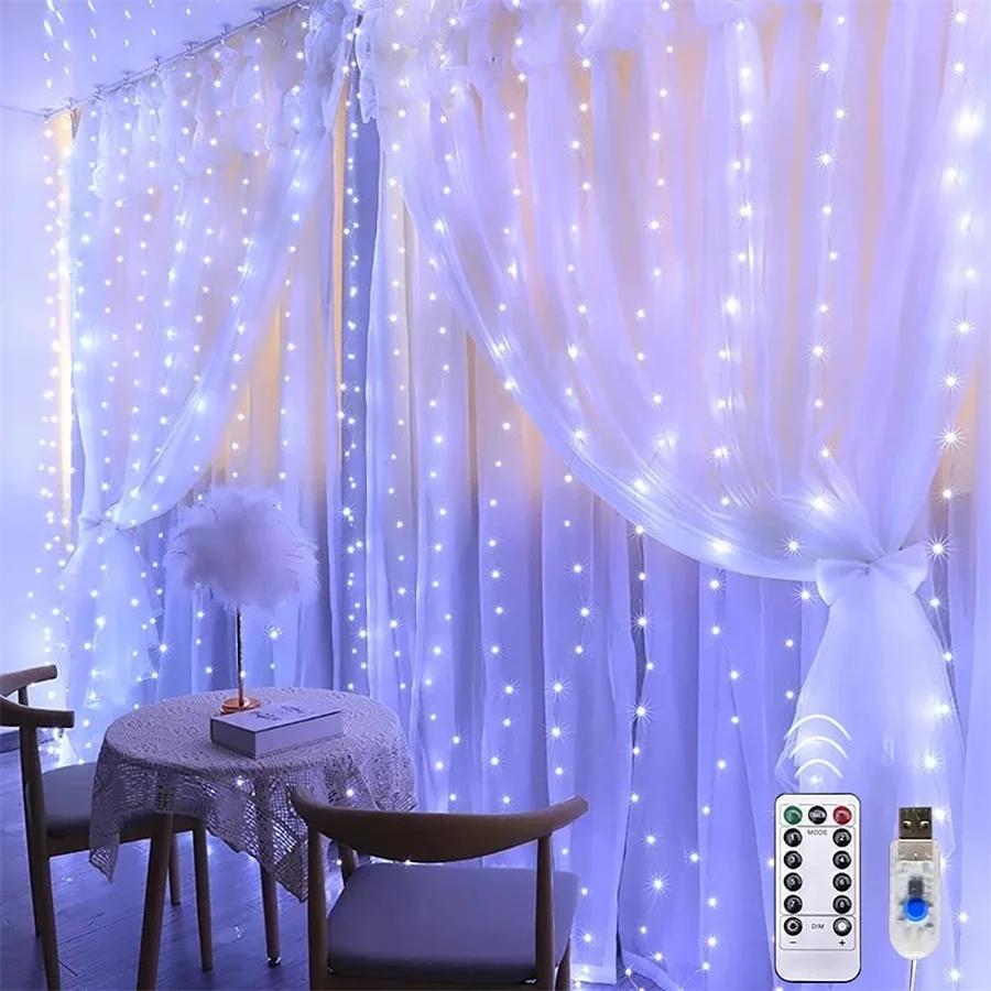 3x2/3x3M LED Curtain Fairy Lights Remote Control USB Christmas String Lights Wedding Garland Light For Home Bedroom Party Decor
3x2/3x3M LED Curtain Fairy Lights Remote Control USB Christmas String Lights Wedding Garland Light For Home Bedroom Party Decor