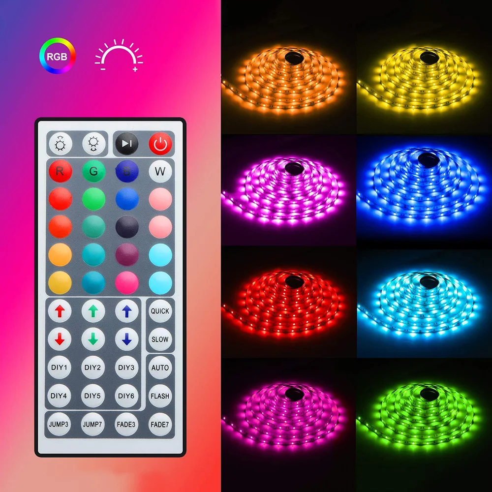 44-Key Remote Control Led Strip Kit Waterproof LED 20 Colors 8 Lighting Modes Holiday Decoration Low Energy Consumption 10m
44-Key Remote Control Led Strip Kit Waterproof LED 20 Colors 8 Lighting Modes Holiday Decoration Low Energy Consumption 10m