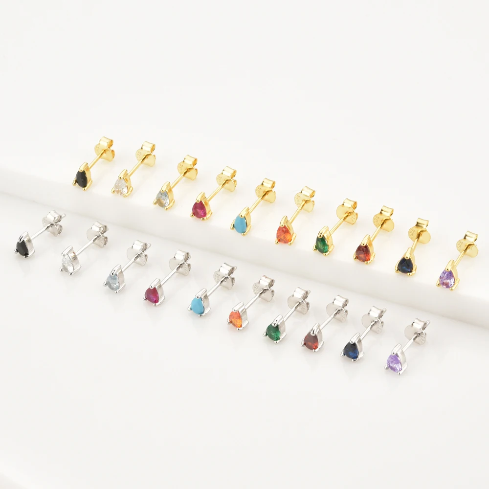 Sterling Silver Gold Ovals Stud Earring Piercing Women Pendiente Small Ting Colorful Gemstone Jewelry for Gift
Sterling Silver Gold Ovals Stud Earring Piercing Women Pendiente Small Ting Colorful Gemstone Jewelry for Gift