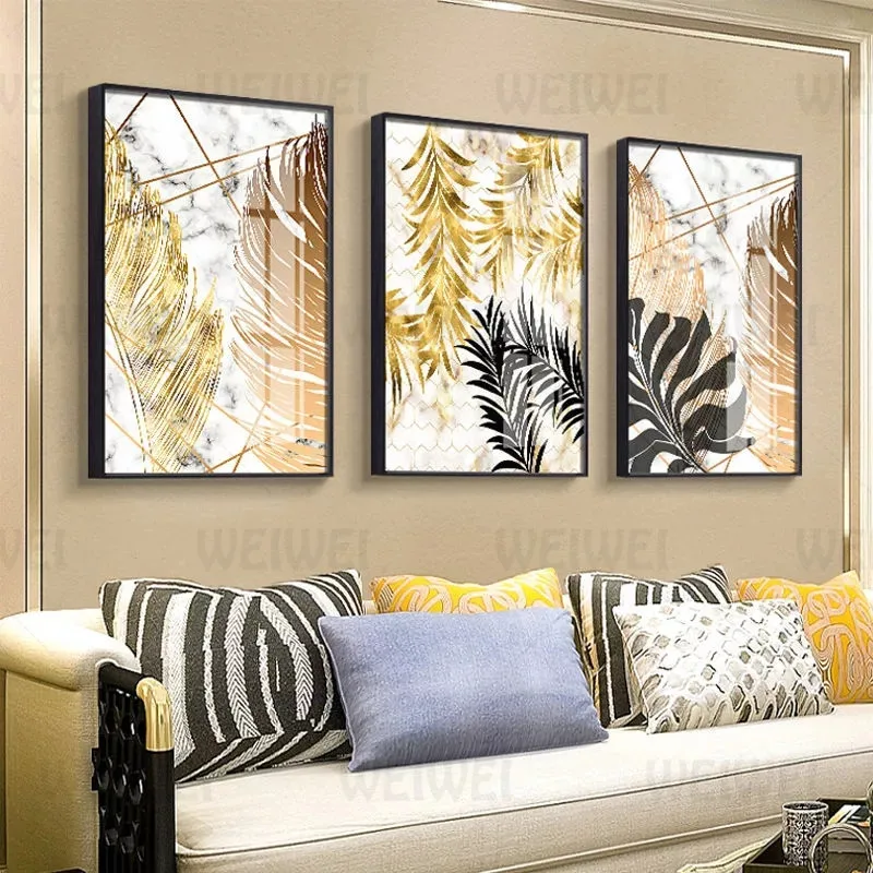 Gold Tropical Leaf Poster Home Decor Nordic Canvas Painting Wall Art Print Plant Marbling Luxury Decor for Living Room Painting
Gold Tropical Leaf Poster Home Decor Nordic Canvas Painting Wall Art Print Plant Marbling Luxury Decor for Living Room Painting