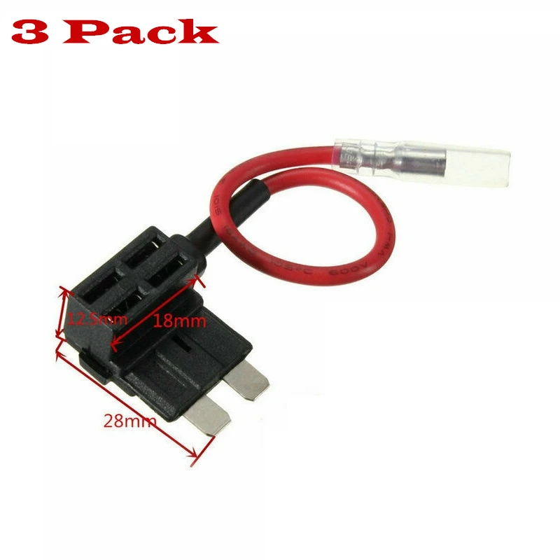 New And High Quality 3Pcs Car Fuse Add-a-circuit Tap Adapter Cable Wire Medium Size 12V/24V Replacement Spare Parts
New And High Quality 3Pcs Car Fuse Add-a-circuit Tap Adapter Cable Wire Medium Size 12V/24V Replacement Spare Parts