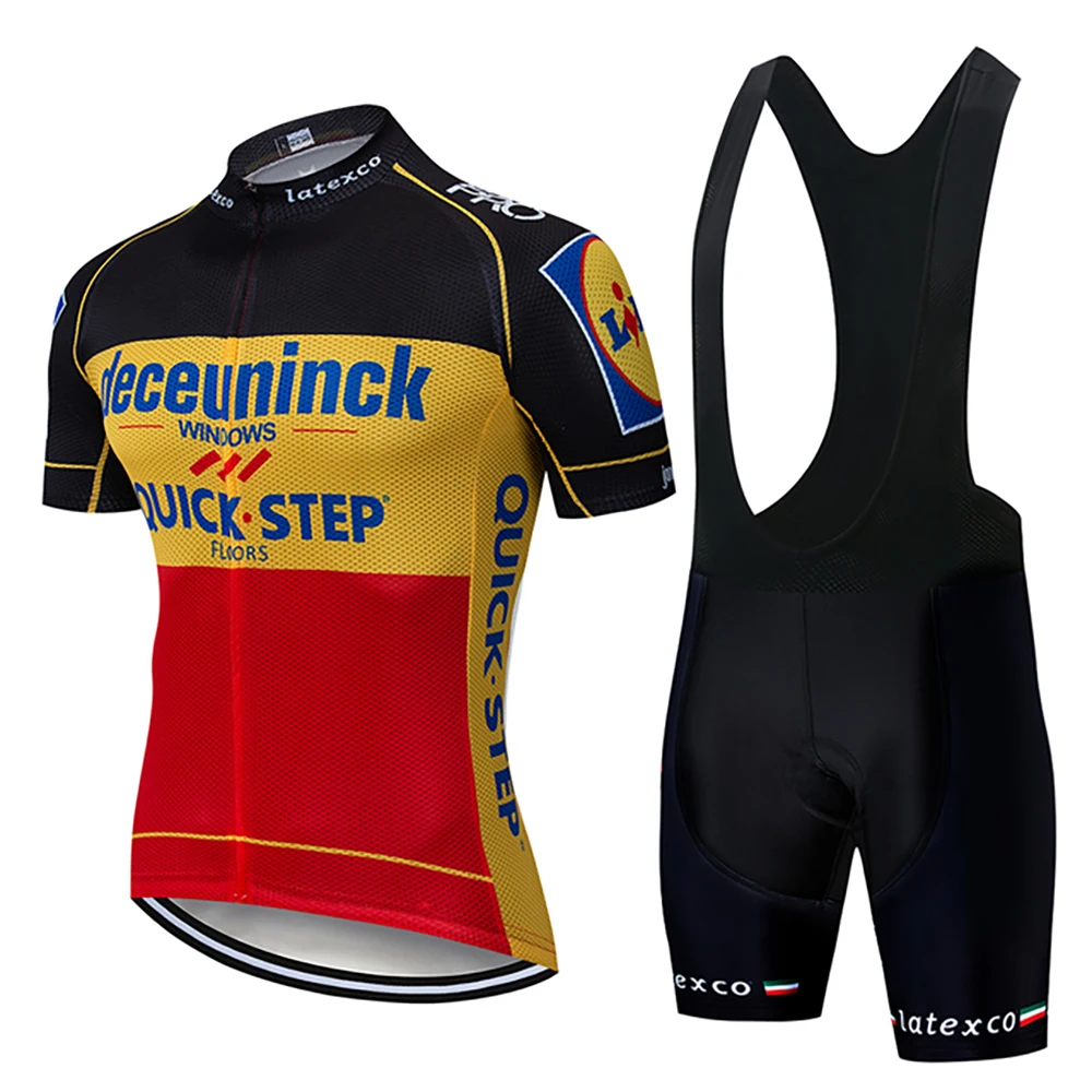 Quick Step Team Summer Cycling Jersey Set Bicycle Clothing Mens Short Sleeve Quick Dry Shirt Bike Bibs Shorts Gel Breathable Pad
Quick Step Team Summer Cycling Jersey Set Bicycle Clothing Mens Short Sleeve Quick Dry Shirt Bike Bibs Shorts Gel Breathable Pad