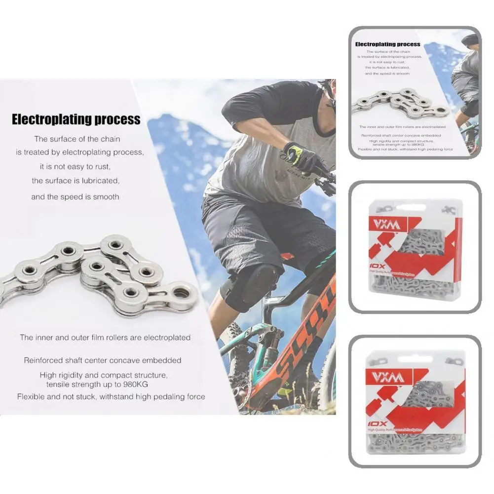 Цепь для горного велосипеда, однотонная, 10 скоростей, защита от ржавчины, быстрая установка, цепь для горного велосипеда 
Цепь для горного велосипеда, однотонная, 10 скоростей, защита от ржавчины, быстрая установка, цепь для горного велосипеда