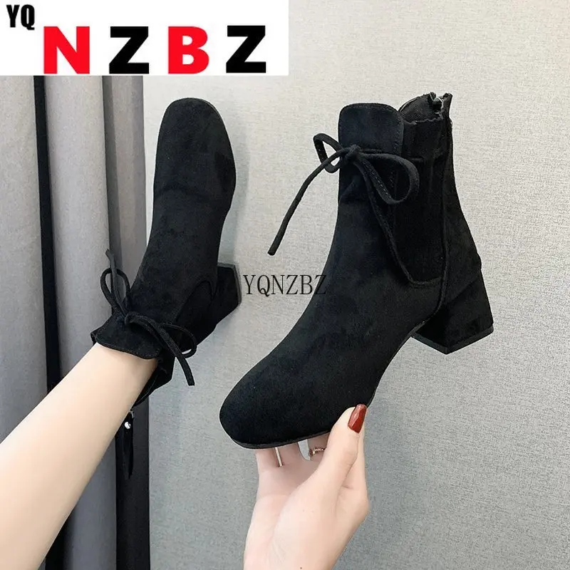 Women's Fashion Zipper Ankle Boots Autumn/ Winter Martin Boots Round High Quality Solid Ladies Shoes Suede High Heels Boots
Women's Fashion Zipper Ankle Boots Autumn/ Winter Martin Boots Round High Quality Solid Ladies Shoes Suede High Heels Boots
